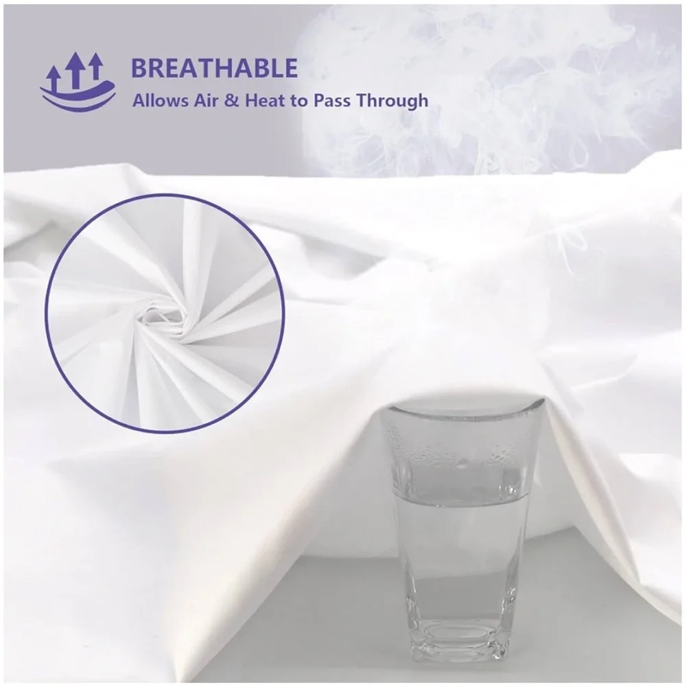 Elelen Waterproof Noiseless Hypoallergenic Mattress Protector Pack 2 Size Full